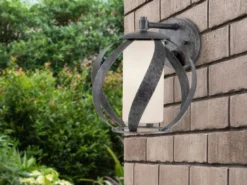 Außergewöhnliche Wandleuchte für Innen & Außen, Höhe 28cm