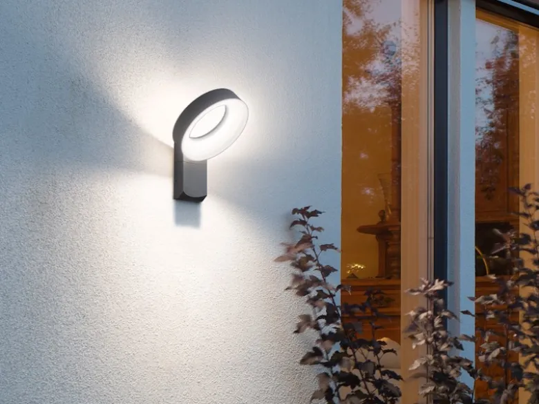Auffällige Wandleuchte ASTI, anthrazit, 18 Watt HP-LED, 1400 Lumen, 5000K