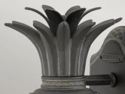 Ausgefallene Außenwandleuchte PLANTATION Schwarz, Höhe 35,5cm