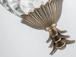 Ausgefallene LED Außenwandleuchte Bronzefarbig, Höhe 35,5cm