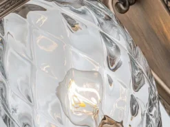Ausgefallene LED Außenwandleuchte Bronzefarbig, Höhe 54cm