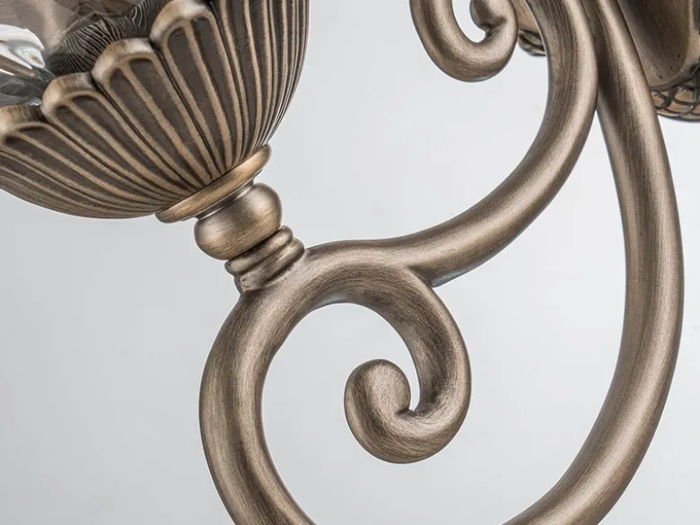 Ausgefallene LED Außenwandleuchte Bronzefarbig, Höhe 54cm