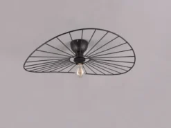 Ausgefallene LED Deckenleuchte Lampenschirm Schwarzer Draht, Ø 60cm