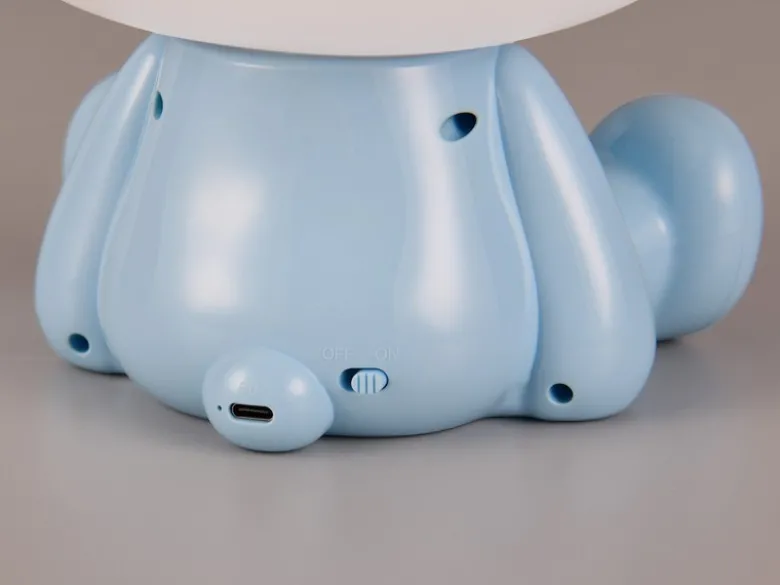 Ausgefallene USB Tischlampe CUTIE mit RGB Farbwechsel, Blau, Höhe 25cm