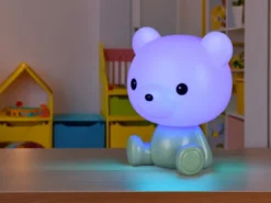 Ausgefallene USB Tischlampe Teddy mit RGB Farbwechsel, Grün, Höhe 25cm