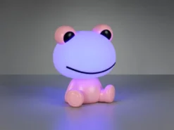 Ausgefallene USB Tischlampe HOPPER mit RGB Farbwechsel, Rosa Höhe 24cm