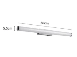 Bad Spiegelleuchte MATTIMO mit Schalter, Licht neutralweiß, Breite 60cm
