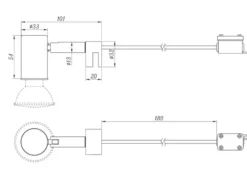 Bad Spiegelleuchte Spot Metall Chrom zum Klemmen max. 5mm, inkl. GU10 LED