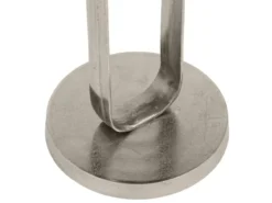 Beistelltisch TAMARA rund aus Metall in Silber, Höhe 61cm