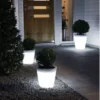 Beleuchteter Pflanzkübel Outdoor LED Blumentopf Ø 37cm Terrassenbeleuchtung