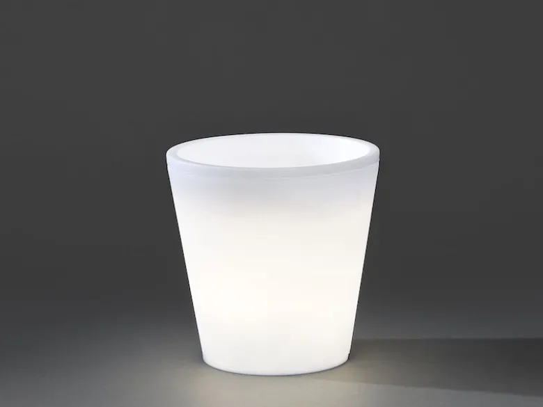 Beleuchteter Pflanzkübel Outdoor LED Blumentopf Ø 28cm Terrassenbeleuchtung