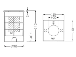 Bodeneinbauspot BELAJA eckig Edelstahl 11cm IP65 - Bodenstrahler für Einfahrt