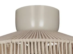 Boho Deckenleuchte SVEA Lampenschirm aus Baumwolle Beige, Ø 46cm