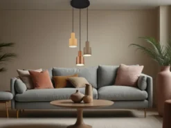 Cluster LED Pendelleuchte 3-flammig Metall Coffee Töne, Ø 37cm