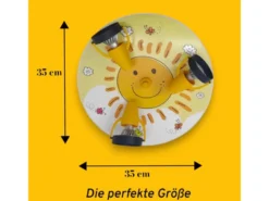 Coole Deckenlampe mit Sonnen Motiv für Kinderzimmer 3 flammig schwenkbar Ø 35cm