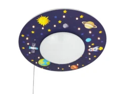 Coole Deckenlampe mit Weltall Motiv fürs Kinderzimmer Schlummerlicht bunt Ø 54cm