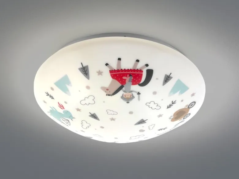 Coole LED Deckenleuchte dimmbar mit Ritter Motiv fürs Kinderzimmer, bunt Ø 35cm
