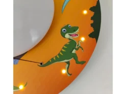 Coole LED Deckenleuchte Dino Motiv fürs Kinderzimmer Schlummerlicht bunt Ø54cm