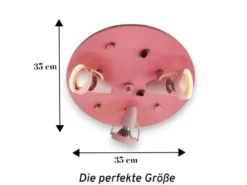 Coole LED Deckenleuchte Röschen fürs Kinderzimmer 3 flammig schwenkbar Ø35cm