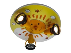 Coole LED Deckenleuchte Sonne fürs Kinderzimmer 3 flammig schwenkbar Ø35cm