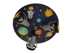Coole LED Deckenleuchte Weltall fürs Kinderzimmer 3 flammig schwenkbar Ø35cm