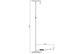 Deckenfluter SPECTER LED dimmbar & Lichtfarbe einstellbar, Schwarz, Höhe 178cm