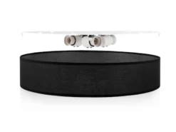 Deckenlampe CEILING DREAM, Stoff Schwarz / Abdeckung satiniert, Ø 60cm