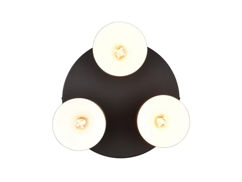 Deckenleuchte AGUDO 3-flammig Metall Lampenschirme Coffee Töne, Ø 37cm