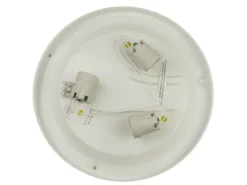 Deckenleuchte / Deckenschale, Opalglas matt, Dekorring Altmessing, Ø 45cm