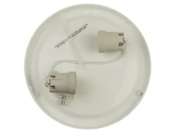 Deckenleuchte / Deckenschale rund, Glas Weiß mit Klarrand, Ø 35cm