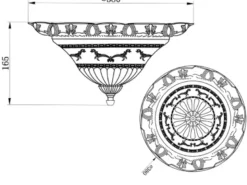 Deckenleuchte Landhausstil Rostoptik mit Glasschirm Weiß & E27 LED Ø 38cm