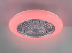 Deckenleuchte mit Ventilator STRALSUND Fernbedienung & Farbwechsel, Ø 50cm