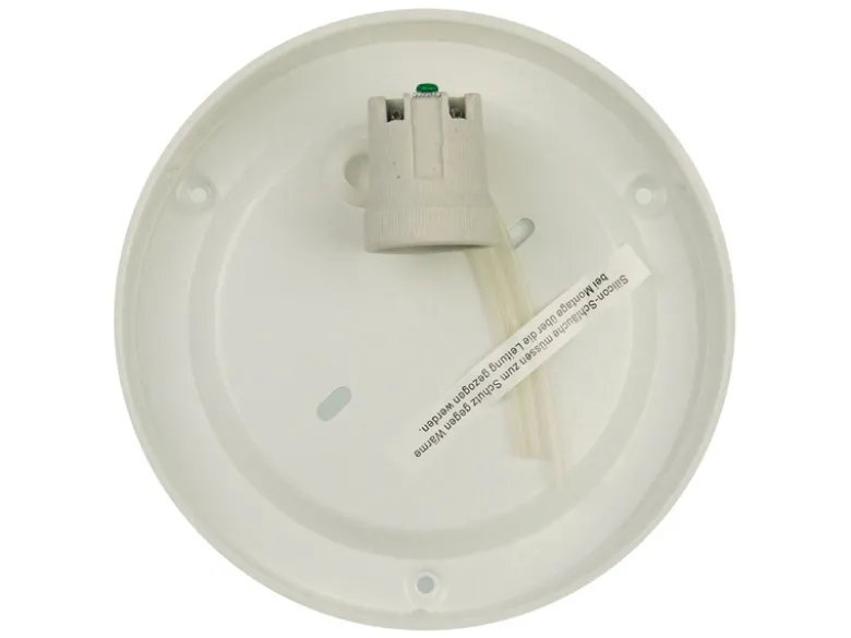 Deckenleuchte rund, Schliffglas Weiß, Dekorring Chrom, Ø 35cm