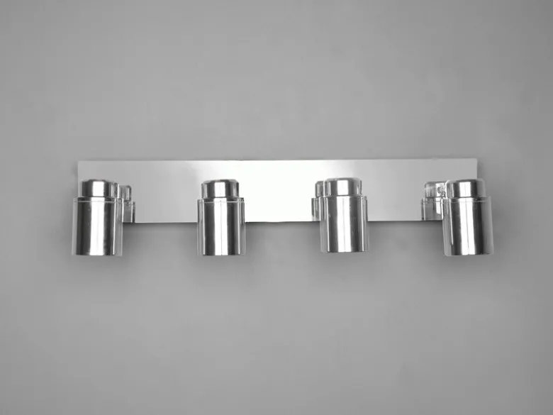 Deckenstrahler Badezimmerlampe Chrom 4-flammig, Breite 52cm inkl. GU10 LED