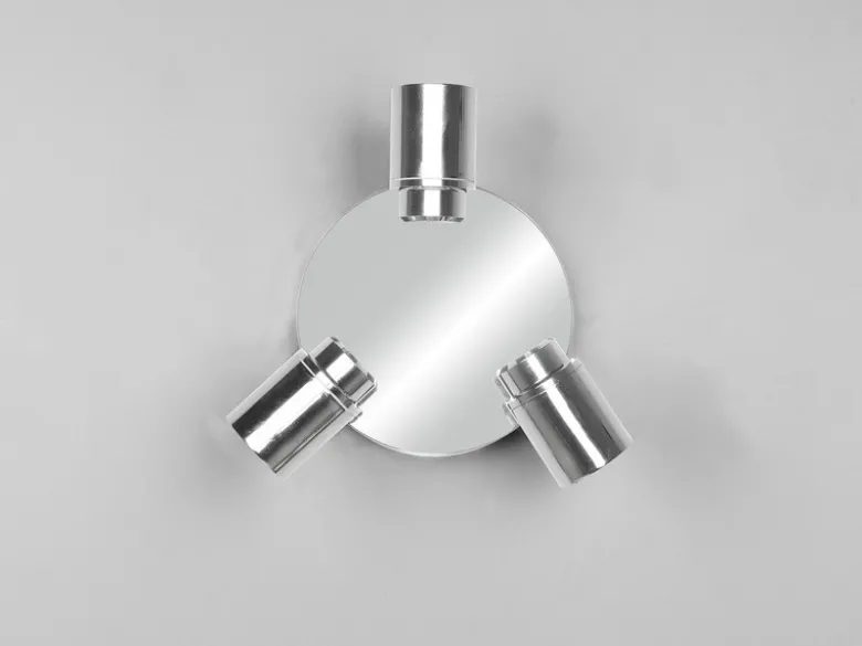 Deckenstrahler Badezimmerlampe ANGELO Silber Chrom 3-flammig Ø 20cm