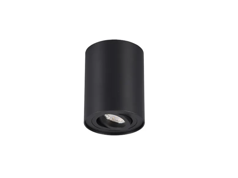 Deckenstrahler COOKIE Schwarz mit schwenkbarem GU10 Spot, Ø 9,6cm