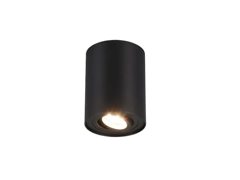 Deckenstrahler COOKIE Schwarz mit schwenkbarem GU10 Spot, Ø 9,6cm