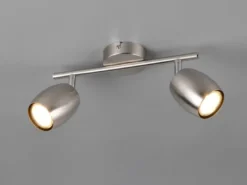 Deckenstrahler NANCY 2-flammig aus Metall Silber, Breite 27,5cm