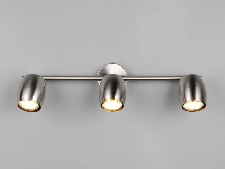 Deckenstrahler NANCY 3-flammig aus Metall Silber, Breite 47,5cm