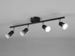 Deckenstrahler PARIS 4-flammig Metall Schwarz, Breite 50cm