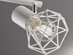 Deckenstrahler RAN Weiß 4-flammig, Gitterlampe schwenkbar, Breite 60cm