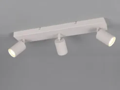 Deckenstrahler SOKA 3-flammig aus Metall Hellgrau, Breite 50cm
