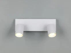 Deckenstrahler SOKA 2-flammig aus Metall Weiß, Breite 30cm