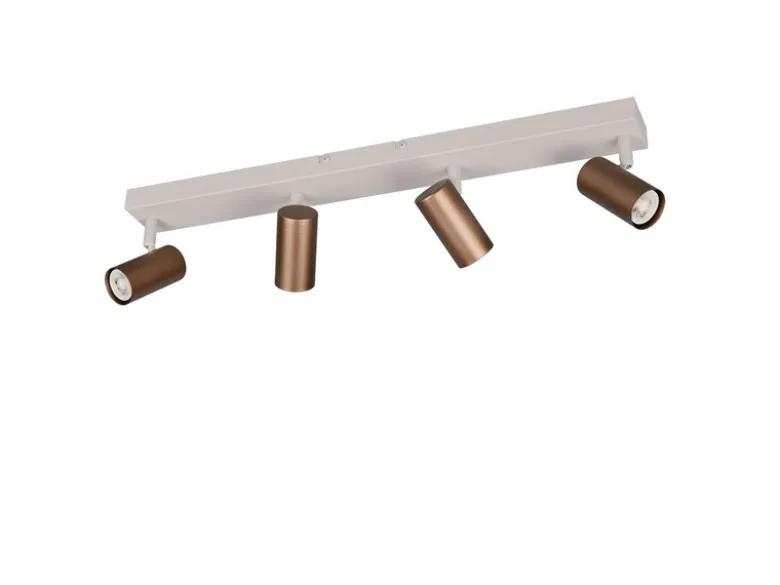 Deckenstrahler TARYN Coffee / Grau 4-flammig, Breite 56cm