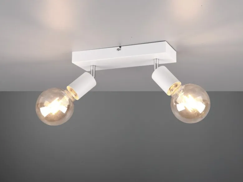 Deckenstrahler VANNES Weiß, Balken 2-flammig, Breite 26cm