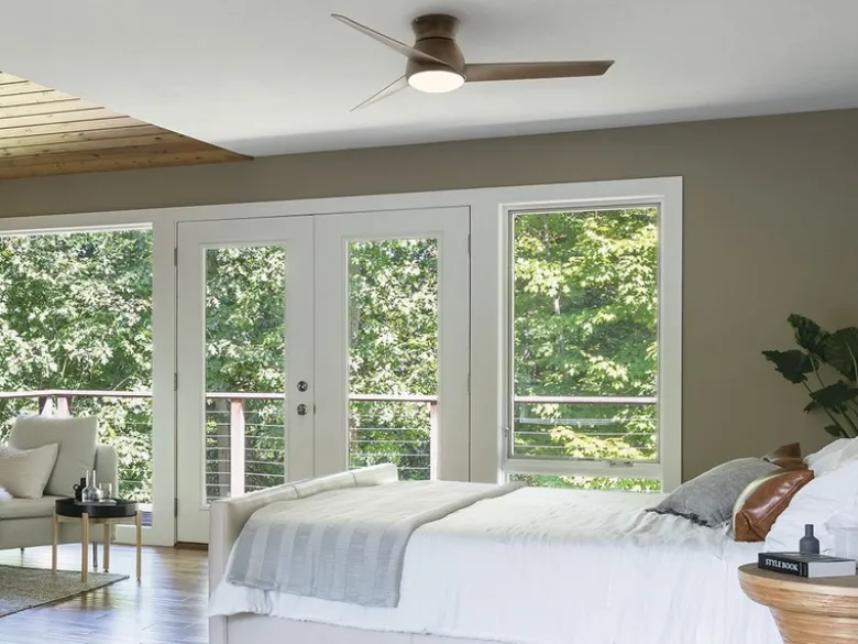 Deckenventilator Braun mit Licht, Outdoor geeignet IP44, Ø 152cm