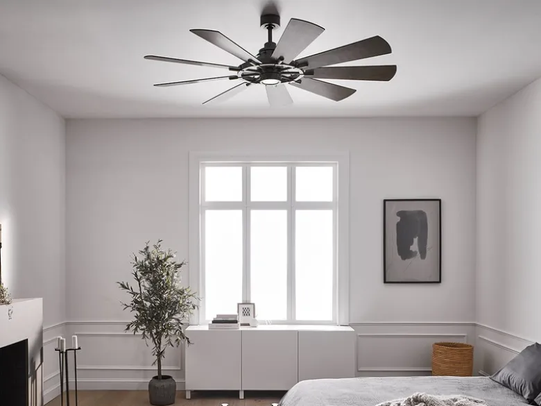 Deckenventilator GENTRY mit Licht & wendbaren Flügeln in 2 Dekoren, Ø 165cm