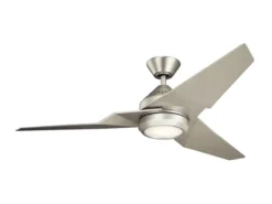 Deckenventilator JADE mit Licht und Fernbedienung, Silber matt, Ø 152cm