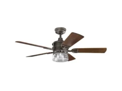 Deckenventilator LYNDON mit Licht & Fernbedienung, Feuchtraumgeeignet, Ø 132cm