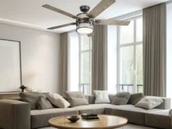 Deckenventilator mit Licht und Fernbedienung, Outdoor geeignet IP44, Ø 152cm